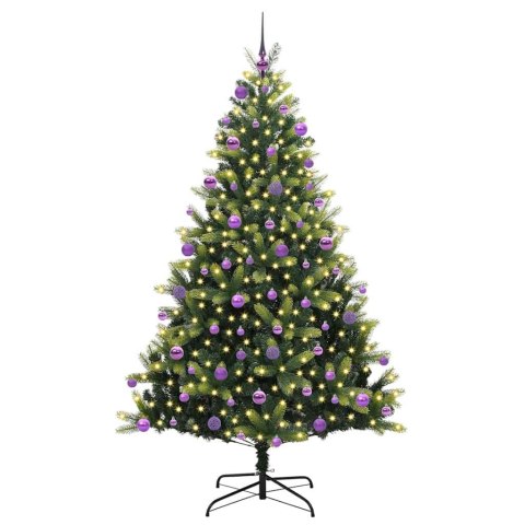 VidaXL Sztuczna Choinka Składana na Święta 300 LED Zielony 210 cm