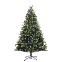 VidaXL Sztuczna Choinka Składana na Święta 300 LED Zielony 210 cm