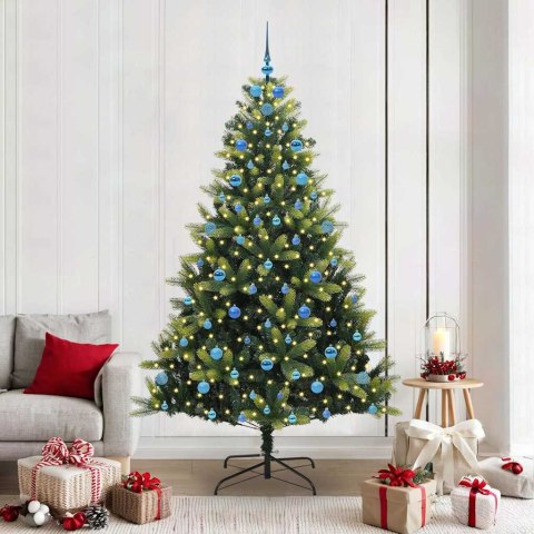 VidaXL Sztuczna Choinka Składana na Święta 300 LED Zielony 210 cm