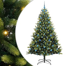 VidaXL Sztuczna Choinka Składana na Święta 300 LED Zielony 210 cm