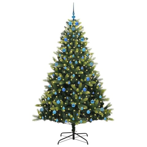 VidaXL Sztuczna Choinka Składana na Święta 300 LED Zielony 210 cm