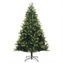 VidaXL Sztuczna Choinka Składana na Święta 300 LED Zielony 210 cm