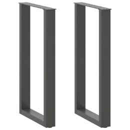 VidaXL Nogi do stołu barowego w kształcie litery U 2 szt. Antracyt 50x(90-91) cm Stal