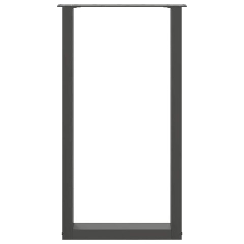 VidaXL Nogi do stołu barowego w kształcie litery U 2 szt. Antracyt 50x(90-91) cm Stal