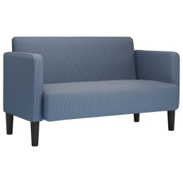 VidaXL Sofa dwuosobowa niebieska 109 cm tkanina sztruksowa