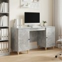 BIURKO BETONOWY SZARY 142,5 X 50 X 75 CM DREWNO INŻYNIERYJNE