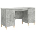 BIURKO BETONOWY SZARY 142,5 X 50 X 75 CM DREWNO INŻYNIERYJNE