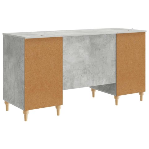 BIURKO BETONOWY SZARY 142,5 X 50 X 75 CM DREWNO INŻYNIERYJNE