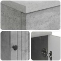 BIURKO BETONOWY SZARY 142,5 X 50 X 75 CM DREWNO INŻYNIERYJNE