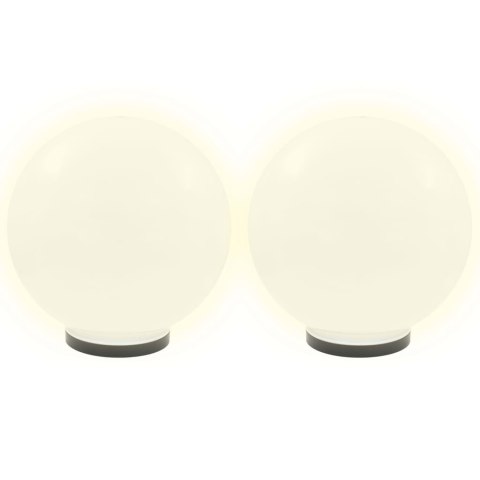 VidaXL Lampy ogrodowe LED, 4 szt., kuliste, 40 cm, PMMA