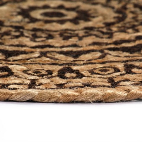VidaXL Maty na stół, 4 szt., ciemnobrązowe, 38 cm, okrągłe, juta
