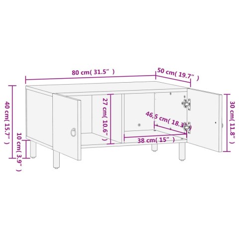 STOLIK KAWOWY 80X50X40CM LITE DREWNO MANGO