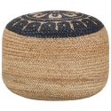 VidaXL Ręcznie robiony puf, niebieski, 45 x 30 cm, juta