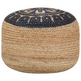 VidaXL Ręcznie robiony puf, niebieski, 45 x 30 cm, juta
