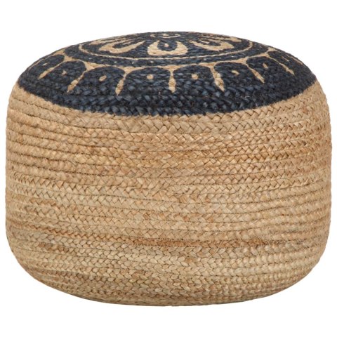 VidaXL Ręcznie robiony puf, niebieski, 45 x 30 cm, juta