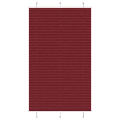 VidaXL Roleta plisowana Bordowy Czerwony 120x200 cm Szerokość tkaniny