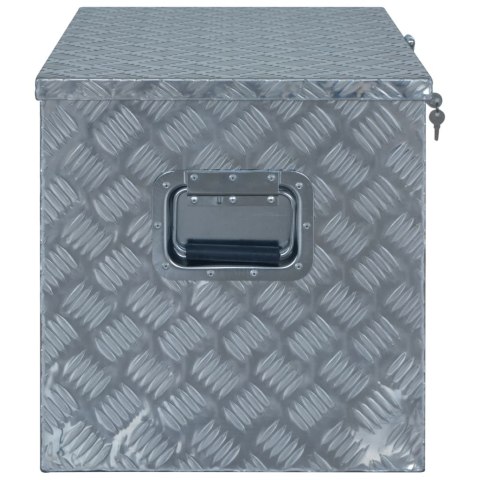 ALUMINIOWA SKRZYNIA NARZĘDZIOWA NA DYSZEL PRZYCZEPKI Z ZAMKIEM 61X43X45,5CM