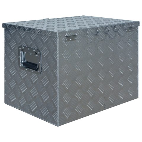 ALUMINIOWA SKRZYNIA NARZĘDZIOWA NA DYSZEL PRZYCZEPKI Z ZAMKIEM 61X43X45,5CM