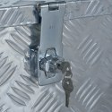 ALUMINIOWA SKRZYNIA NARZĘDZIOWA NA DYSZEL PRZYCZEPKI Z ZAMKIEM 61X43X45,5CM
