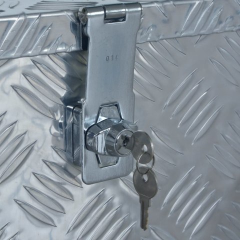 ALUMINIOWA SKRZYNIA NARZĘDZIOWA NA DYSZEL PRZYCZEPKI Z ZAMKIEM 61X43X45,5CM