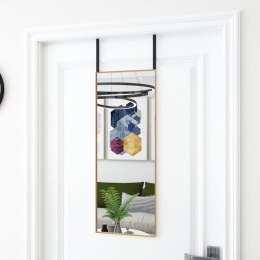 VidaXL Lustro na drzwi, złote, 30x80 cm, szkło i aluminium