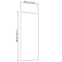 VidaXL Lustro na drzwi, złote, 30x80 cm, szkło i aluminium