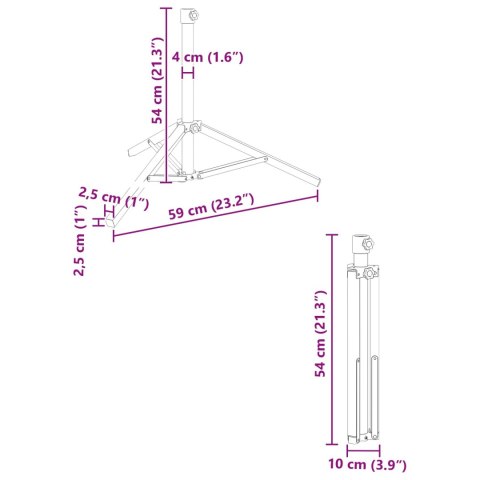 STOJAK NA PARASOL BIAŁY STAL FOR 25-32MM POLE