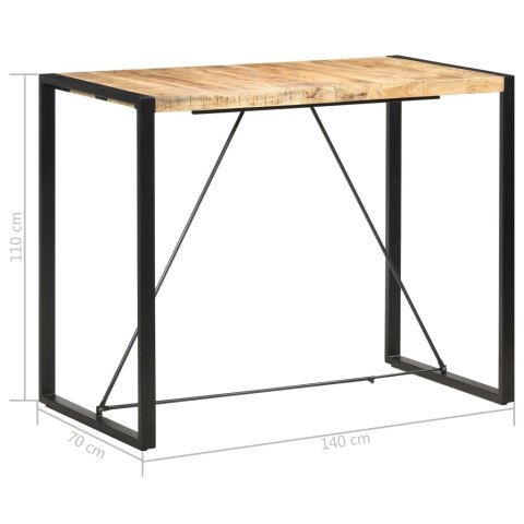 STOLIK BAROWY 140X70X110CM LITE DREWNO MANGO