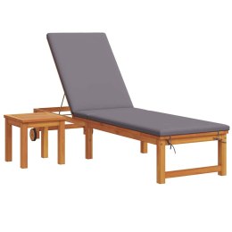 VidaXL Leżak 2 pcs Brązowy Lite Drewno Akacji