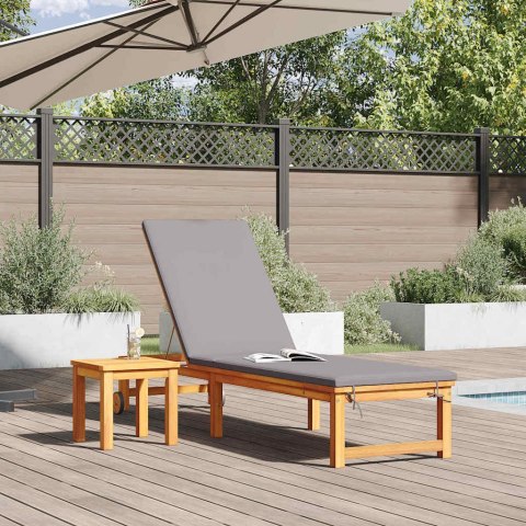 VidaXL Leżak 2 pcs Brązowy Lite Drewno Akacji
