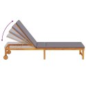 VidaXL Leżak 3 pcs Brązowy Lite Drewno Akacji