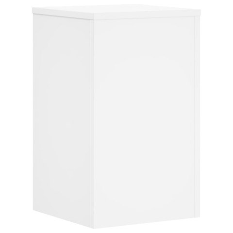 VidaXL Podstawki pod doniczki, 2 szt., białe, 30x30x50 cm