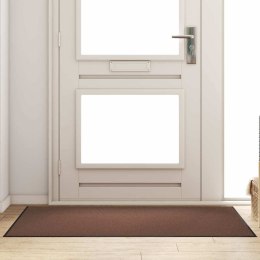 VidaXL Dywanik wejściowy Brązowy i czarny 90 x 150 cm 100% poliamid