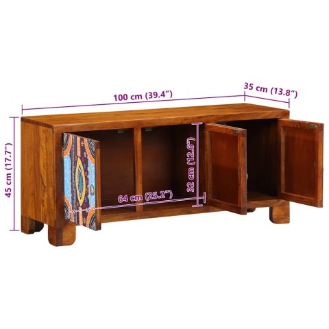 VidaXL Ławka na buty Miodowy brąz 100 x 35 x 45 cm Drewno Akacjowe
