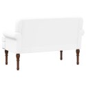 VidaXL Sofa dwuosobowa z guzikowym pikowaniem Biały 120 x 65 x 77 cm