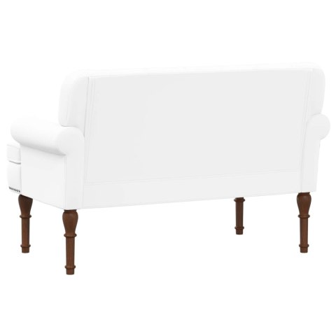 VidaXL Sofa dwuosobowa z guzikowym pikowaniem Biały 120 x 65 x 77 cm