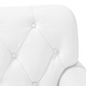 VidaXL Sofa dwuosobowa z guzikowym pikowaniem Biały 120 x 65 x 77 cm