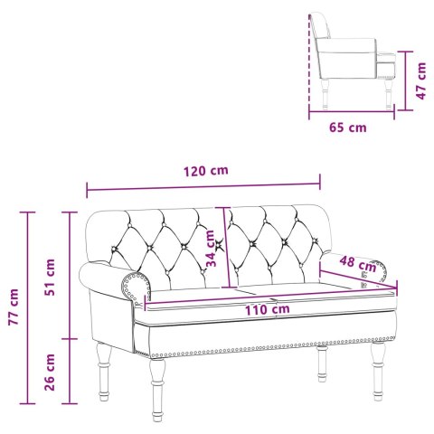 VidaXL Sofa dwuosobowa z guzikowym pikowaniem Biały 120 x 65 x 77 cm