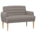 VidaXL Sofa dwuosobowa z guzikowym pikowaniem Ciemnoszary tkanina