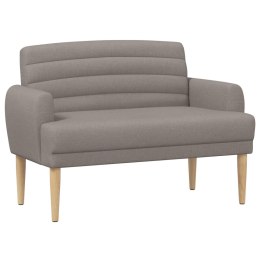 VidaXL Sofa dwuosobowa z guzikowym pikowaniem Ciemnoszary tkanina