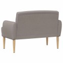 VidaXL Sofa dwuosobowa z guzikowym pikowaniem Ciemnoszary tkanina