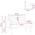 VidaXL Sofa dwuosobowa z guzikowym pikowaniem Ciemnoszary tkanina