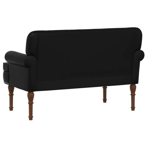 VidaXL Sofa dwuosobowa z guzikowym pikowaniem Czarny 120 x 65 x 77 cm