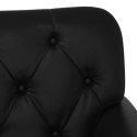 VidaXL Sofa dwuosobowa z guzikowym pikowaniem Czarny 120 x 65 x 77 cm