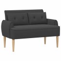 VidaXL Sofa dwuosobowa z guzikowym pikowaniem ciemnoszary Bouclé