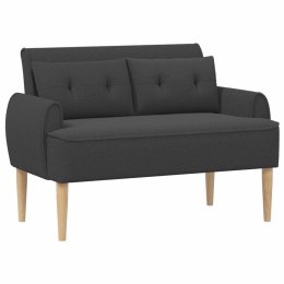 VidaXL Sofa dwuosobowa z guzikowym pikowaniem ciemnoszary Bouclé