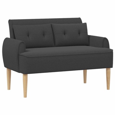 VidaXL Sofa dwuosobowa z guzikowym pikowaniem ciemnoszary Bouclé