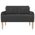 VidaXL Sofa dwuosobowa z guzikowym pikowaniem ciemnoszary Bouclé