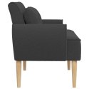 VidaXL Sofa dwuosobowa z guzikowym pikowaniem ciemnoszary Bouclé