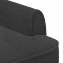 VidaXL Sofa dwuosobowa z guzikowym pikowaniem ciemnoszary Bouclé